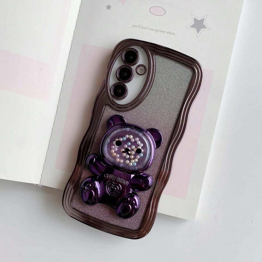 Ốp điện thoại họa tiết lượn sóng tương thích với iPhone 17 Pro Max, ốp bảo vệ cao cấp chống sốc mạ điện với các lỗ chống bụi, viền dày, phù hợp với Galaxy S24 Ultra/S24 Plus/S24/S23 Ultra/S23 Plus/S23/S22 Ultra/S22 Plus/S22/S21 Ultra/S21 Plus/S21 FE/S23 FE/S20 Ultra/S20 Plus/S20 FE, tương thích với OPPO A5x/C1 2 3 4 5 6 7 8 9/9 8 7 6 5 4 3 2 1, tương thích với OPPO A1 2 3 4 5 6 7 8 9 9 8 7 6 5 4 3 2 1 - Màu tím - Xem 1