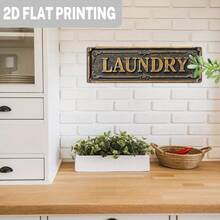 2D Flat, 1pc Vintage Laundry Room Sign, Suitable For Bathroom, Laundry Room, Farmhouse, Kitchen, Home Decor, Decorative Sign, 5X16 Inches - A - View 7