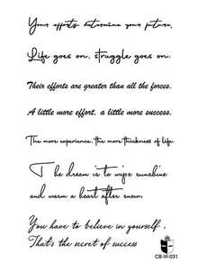 1pc Inspirational English Letter Temporary Tattoo, Waterproof Fake Tattoo Sticker - Multicolor - View 3