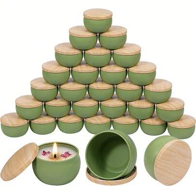 2, 8 o 16 barattoli di candele rotonde verdi: ogni barattolo contiene 62,4 grammi - perfetti per realizzare candele profumate fatte in casa, conservare candele artigianali, utilizzare come decorazioni per feste o regalare come omaggi pensierosi. Questi barattoli dallo stile vintage sono anche un'ottima scelta per creare soluzioni di stoccaggio eleganti.