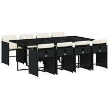 vidaXL Juegos de mesa y sillas para exteriores - Negro - Ver 2