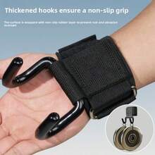 1pc Pull-Up Assist Hook, Thickened Fitness Assist Grip, Adult Deadlift Anti-Slip Hand Protector - Black - View 3