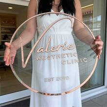 Personalized Rose Gold Transparent Acrylic Business Sign , Custom Round Sign For The Wall, Office Business Sign, Custom Logo Sign, Outdoor Business Sign, Beauty Salon Decor, Custom Boutique Logo, 3D Business Logo, Modern Sign Acrylic Sign, Custom Logo Sign, Round Acrylic Logo Sign, Business Logo Sign, Salon Sign, Sign For Business, Acrylic Business Sign - Multicolor - View 10