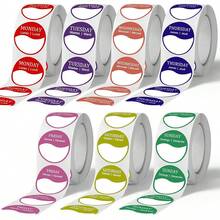 500pcs Blank Day Of The Week Labels, 3 Languages (English, Spanish, French), 1 Inch Round, 7 Colors, Handwritable, Color Coded Packaging, Monday To Sunday, Suitable For Candles, Storage Jars, Files, Kitchen, Dining, Home Organization Stickers Sticker Scrapbook Supplies Scrapbooking - Weekday Blank Label - View 1
