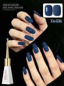 XEIJAYI 1 Bottle 10ml Deep Sea Blue Gel Nail Polish - Glossy, Highly Saturated Shine, Durable Nail Gel, Suitable For Nail Salon DIY Women's Gift - Navy Blue - View 2