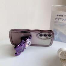 Ốp điện thoại họa tiết lượn sóng tương thích với iPhone 17 Pro Max, ốp bảo vệ cao cấp chống sốc mạ điện với các lỗ chống bụi, viền dày, phù hợp với Galaxy S24 Ultra/S24 Plus/S24/S23 Ultra/S23 Plus/S23/S22 Ultra/S22 Plus/S22/S21 Ultra/S21 Plus/S21 FE/S23 FE/S20 Ultra/S20 Plus/S20 FE, tương thích với OPPO A5x/C1 2 3 4 5 6 7 8 9/9 8 7 6 5 4 3 2 1, tương thích với OPPO A1 2 3 4 5 6 7 8 9 9 8 7 6 5 4 3 2 1 - Màu tím - Xem 3