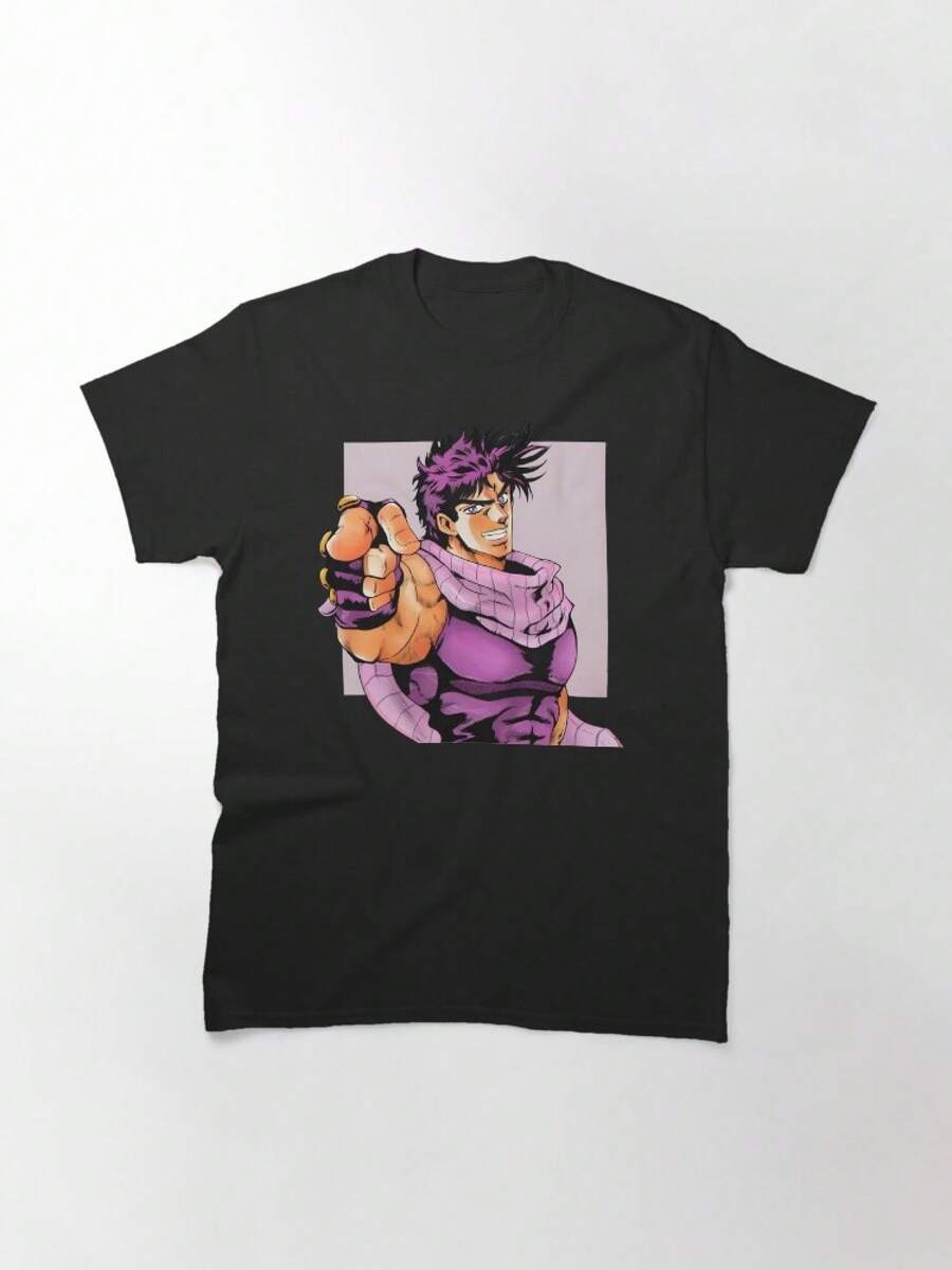 Du bist die nächste Zeile...! Klassisches T-Shirt Japanischer Anime Baumwolle T-Shirt, Vintage Manga Grafik, Mode Street Look, angenehmer Stoff, Unisex für Erwachsene, geeignet für alle Jahreszeiten, perfektes Fangeschenk - Schwarz - Übersicht 1