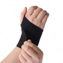 Winter Warm Compression Wristband, Unisex, Suitable For Sports, Fitness, Running, Exercise, Protects Wrist - Black - View 7