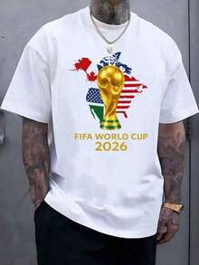 World Cup 2026 Cotton T-Shirt| USA CAN MEX Soccer Tee| 2026 Football Cup Fan Apparel| North America Host Nations Graphic Tee|Soccer Fan Gift, World Cup T-Shirt, USA World Cup Shirt 2026, World Cup USA Sweatshirt, Political Soccer Fan Tee,World Cup 2026 T-Shirt, Soccer FIFAS Sweatshirt, United States Canada Mexico, USA Canada Mexico Soccer Top, Summer Tournament Supporter Outfit, 2026 World Tournament - Trắng 2 - Xem 2