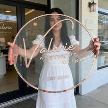 Personalized Rose Gold Transparent Acrylic Business Sign , Custom Round Sign For The Wall, Office Business Sign, Custom Logo Sign, Outdoor Business Sign, Beauty Salon Decor, Custom Boutique Logo, 3D Business Logo, Modern Sign Acrylic Sign, Custom Logo Sign, Round Acrylic Logo Sign, Business Logo Sign, Salon Sign, Sign For Business, Acrylic Business Sign - Multicolor - View 5