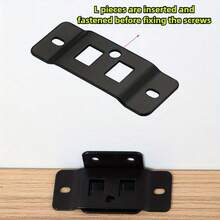 8/12pcs Wardrobe 3-In-1 Shelf Brackets, Invisible Cabinet 2-In-1 Shelf L-Shaped 90 Degree Furniture Hardware Shelf Connectors - Multicolor - View 2