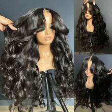 34 Inch Glueless Wigs Human Hair Pre Plucked 13x4/13*6 HD Lace Front Wigs Human Hair Glueless 200% Density Body Wave Lace Front Wigs Human Hair With Baby Hair Natural Black - Natural Black - 查看 3