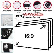 Portable, Foldable 100-Inch Projector With A 16:9 Aspect Ratio, High Resolution, Suitable For Outdoor Use, Home Theaters And 3D Movies. - 100 Inches - View 3