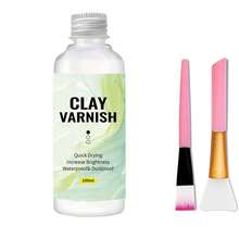 50ml/100ml Barniz brillante de arcilla - Transparente, alto brillo anti decoloración y sin amarilleo, revestimiento transparente protector - verde - Ver 4