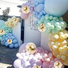 Macaron Latex Balloon Set, Birthday Party Decor, Home Gathering Decoration, Atmosphere Photo Props - View 5