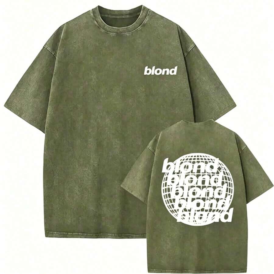 2026 Summer TopsWomen's Vintage California Los Angeles Graphic T-Shirt - Casual Round Neck, Short Sleeve, Cotton, Machine Washable, EST 1776 Print202 - 綠色 - 查看 1