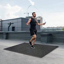 Sivan Fitness 1/2" Thick Rubber Top High Density EVA Foam Gym Flooring for Home Gym - 24 Sq Ft Exercise Mat Tiles for Workout Yoga MMA Heavy Exercise Equipment Mat - 6 Interlocking Gym Floor Mat - Negro/Azul - Ver 8