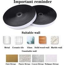 5M/1 Set: Hook And Buckle Double-Sided Self-Adhesive Tape, Hook And Loop, Used For Home Pasting And Fixing, Window Fixing, Photo Frames, Nameplates, Mosquito Nets, Carpets, Christmas Decorations, Pasting, Fixing, Strong Self-Adhesive Effect - 2cm Wide / 5m Long - View 11