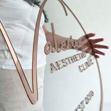 Personalized Rose Gold Transparent Acrylic Business Sign , Custom Round Sign For The Wall, Office Business Sign, Custom Logo Sign, Outdoor Business Sign, Beauty Salon Decor, Custom Boutique Logo, 3D Business Logo, Modern Sign Acrylic Sign, Custom Logo Sign, Round Acrylic Logo Sign, Business Logo Sign, Salon Sign, Sign For Business, Acrylic Business Sign - Multicolor - View 4