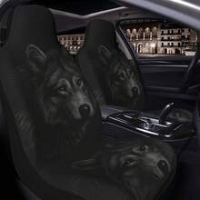 1件装 时尚复古酷灰狼图案汽车座椅套 通用 - 大灰狼 - 查看 8