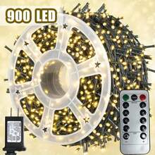 900 LED 328ft/100m Multicolor String Lights - IP6 Waterproof, 8 Modes With Remote, Ideal For 2026 US New Year Eve Party Decor, Outdoor Patio Lighting & Valentine's Day Romantic Indoor Home Display (2026 Decor) - US A Type Plug(110-127V) - View 1