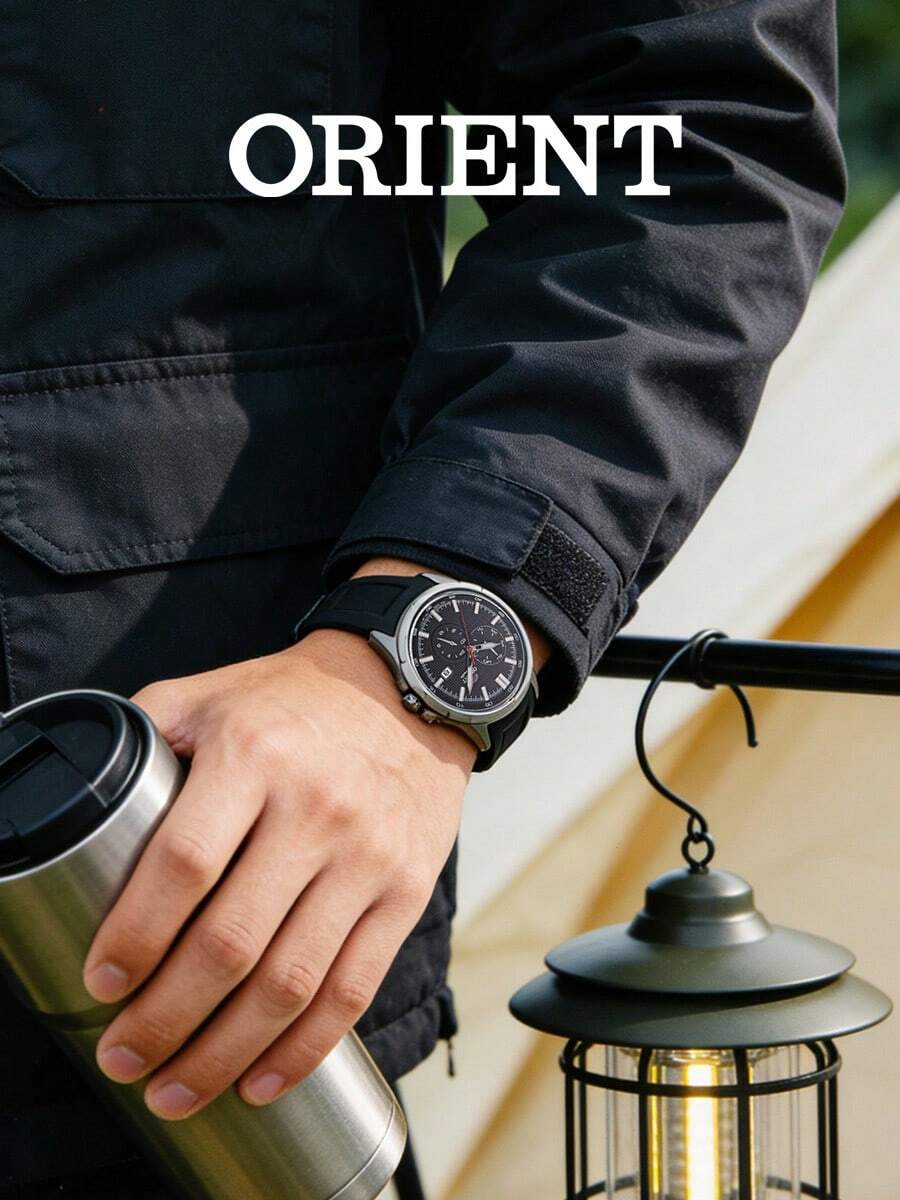Orient Sports 自动机械男士腕表，黑色表盘，RA-AK0605B10B - 黑色 - 查看 1