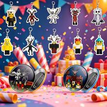 Roblox 18pcs Multicolor Cartoon Pattern Brooch, Cartoon Keychain, Bag Decor, Party Keyring Gift Pack, Birthday Party Decoration, Party Favors, Game Theme Gift Accessories, Party Supplies, Hanging Ornaments - ROBLO 99 Keychain Brooch AB - View 4