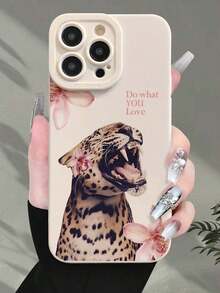 Funda protectora de teléfono antideslizante y gruesa con diseño de tigre pintado en estilo simple y bohemio, compatible con fundas para iphone 11/11 pro/11 pro max/12/12 pro/12 pro max/13/13 pro/13 pro max/14/14 pro/14 pro max/15/15 pro/15 pro max/16/16 pro/16 pro max/17/17 pro/17 pro max - Estilo (1 pieza) - Ver 1