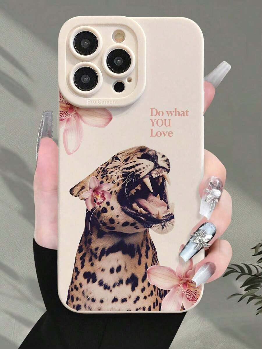 Funda protectora de teléfono antideslizante y gruesa con diseño de tigre pintado en estilo simple y bohemio, compatible con fundas para iphone 11/11 pro/11 pro max/12/12 pro/12 pro max/13/13 pro/13 pro max/14/14 pro/14 pro max/15/15 pro/15 pro max/16/16 pro/16 pro max/17/17 pro/17 pro max - Estilo (1 pieza) - Ver 1