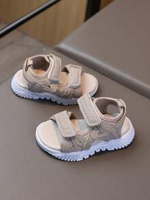 1 Pair Children's Lightweight Fashionable Outdoor Sports Sandals, Toddler Beach Shoes For Summer - Khaki - View 2