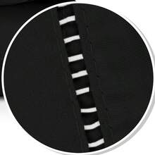 Fitted Sheet Set With Elastic + Pillowcase, 400 Thread Count Percale Flex Luxury, Peach Touch, Single, Full, Queen, King - Negro - Ver 2