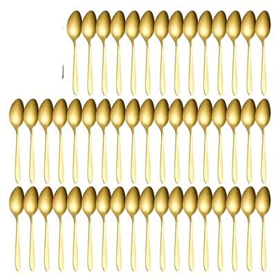 300/150/100/75/50/25/10/1 Pcs Gold Reusable Cutlery Set, Stainless Steel Or PS Material Options, Includes Forks, Spoons, Cake Forks, Dessert Spoons, Salad Forks, Pasta Forks & Spoons, Suitable For Birthday, Wedding, Party, Family Gathering, Team Building, Outdoor BBQ, Camping, Banquet, School Supplies, Graduation Ceremony, Holiday Party And More Occasions