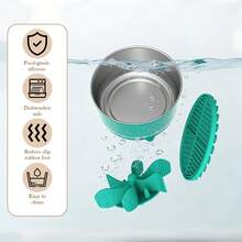 Bát ăn chậm đa năng cho thú cưng - Thảm liếm silicon + Bát ăn chậm + Đế hút chống tràn, Bát ăn dung tích lớn cho mèo và chó. - 1 lít - Xem 11