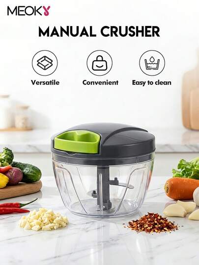 Máy thái rau củ đa năng kiểu kéo này tích hợp chức năng thái rau, cắt trái cây và ép tỏi thủ công. Với thiết kế dây kéo tiện lợi và lưỡi dao có thể thay thế, máy phù hợp để chế biến nhiều loại nguyên liệu như hành tây, cà rốt, táo và tỏi băm. Máy thái đều, dễ sử dụng, dễ vệ sinh và bền. Lý tưởng cho nhà bếp gia đình, làm salad, chuẩn bị thức ăn cho tiệc tùng và nấu ăn hàng ngày, đây là một công cụ thiết thực cho những người đam mê nấu nướng và những người bận rộn.