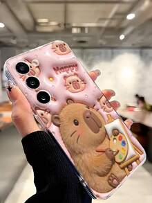 1个透明软壳保护套，印有水豚图案，兼容华为荣耀、Galaxy A04e/12/A13/A14/A34/A50/A52/A53/A54/S21/S22/S23/S24/S25/S25 Ultra/S25 FE/S26/S26 Plus/S26 Ultra/S26 Edge、6A/7A/8A、12T/13T/15T/15T Pro - 無色 - 查看 8