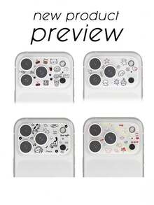 1片 Ins創意DIY鏡頭保護鋼化玻璃貼膜 適用於Apple 11 Pro Max/12 Pro Max/13 Pro Max/14 Pro Max/15 Pro Max/16 Pro Max/17 Pro Max手機鏡頭貼膜 - 彩色 - 查看 1