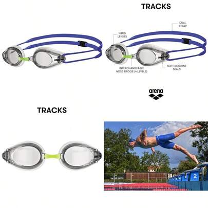 Arena Tracks - Gafas de natación para Hombres y Mujeres