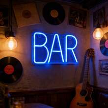1pc Bar Neon Light Wall Decor LED Night Light, Battery/USB Powered Romantic Fairy Lamp For Party, Birthday, Gaming Room, Home Bedroom Living Room Decoration - BAR Neon Sign - View 13