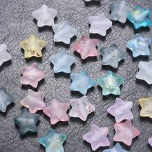 9mm 100 pezzi Set di perline a forma di stella in acrilico con paillettes dorate, scintillanti e brinati, colori misti per la realizzazione di gioielli, artigianato fai-da-te e forniture per bracciali e collane - Stella - Visualizzare 5
