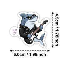 50 PIEZAS Pegatinas de banda de música animal, calcomanías de vinilo resistente al agua para adultos, ideales para portátiles, botellas de agua, monopatines, equipaje, guitarras, scrapbooking, proyectos de manualidades DIY, personaliza con diseños de criaturas musicales divertidas - Multicolor - Ver 6