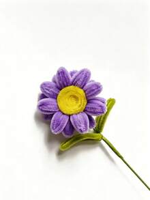 Handmade Eternal Purple Flower Bouquet, Eternal Lily Tulip Chenille Stem Plush Flower Lily Tulip Bouquet | Graduation Ceremony, Teacher's Day, Valentine's Day, Birthday Gift Eternal Plush Flower Home Decor Gift - Multicolor - View 11