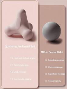1pc Quadrilateral Fascia Ball, Foot Massage Ball, Yoga Pilates Fitness Ball, Hard Cervical Vertebrae Massage Ball, Suitable For Fascia Massage, Muscle Relaxation, Foot/Hand Massage And Personal Myofascial Release Therapy, Effectively Relieve Shoulder, Neck, Waist And Hand Muscle Lactic Acid Accumulation Pain, Gift For Fitness Enthusiasts - Multicolor - View 3