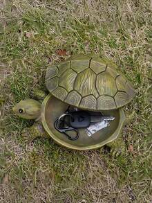 1pc Cast Iron Turtle Shaped Hidden Key Holder - Outdoor Key Storage Box, Decorative Garden Sculpture, Backup Key Storage, Compact Concealed Solution, Suitable For Home, Yard And Patio, Room Decor, Home Furnishing, Office & Student Supplies, Garden, Flag, Planter, Pool, Vase, Storage - Multiple Styles - View 3