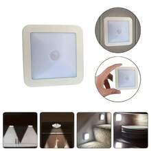 Bộ 2 đèn LED cảm biến thông minh 6 bóng, thiết kế vuông hiện đại, thích hợp cho hành lang, cầu thang, phòng khách, phòng ngủ (không bao gồm pin), lý tưởng cho nhà ở, gara và văn phòng. - ánh sáng trắng - Xem 8