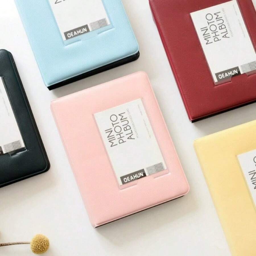 1 pieza Bolsa de almacenamiento de fotos con 64 bolsillos, adecuada para fotos Fujifilm Mini, álbum de fotos estilo coreano, álbum de fotografía - A - Ver 1
