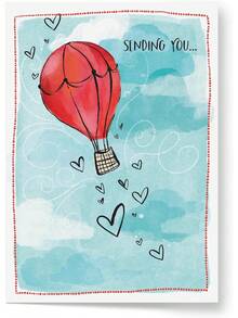 Designer Pop!, Tarjeta de felicitación emergente de cumpleaños – "Sending You…" Globo de aire caliente en forma de corazón 3D para amigos, familiares y personas especiales (1 tarjeta con sobre) - Feliz cumpleaños - rosas rojas - Ver 8