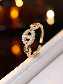 1 chiếc khuyên mũi hình mũi heo đính đá Zirconia cao cấp, có thể điều chỉnh kích cỡ, phụ kiện đi lại đa năng mang đến vẻ thanh lịch. - JZ23911 - Xem 7