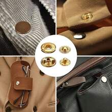 皮革按扣套装 – 15mm 金属纽扣按扣，适用于衣服、夹克、牛仔裤、包袋 - 15毫米 - 查看 9