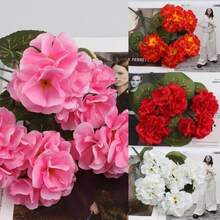 1/4 pièces Fleurs de géranium artificielles, faux buissons de géraniums roses, fleurs en soie artificielles résistantes aux UV pour jardinière extérieure, panier suspendu, clôture de jardin, boîte à fenêtre de patio et porche. Fausses fleurs de géranium rose, plantes de géranium en soie artificielles avec feuilles vertes, fleurs artificielles inaltérables pour mariage, jardin de la maison, balcon, remplissage de vase pour salon, arrangement floral DIY - Multicolore - Voir 2