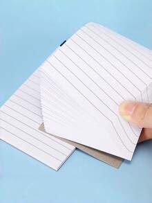 1 Set White Lined Notebook - Smooth Writing Paper, Thick Binding, Suitable For Office, Diary, Doodle, Exam And Art Creation - Large Capacity Pack, Suitable For Teachers And Planners, A7 Mini Notebook With Index, Tear-Off Notepad, Stationery (30 Pages) - Rectangle - View 6